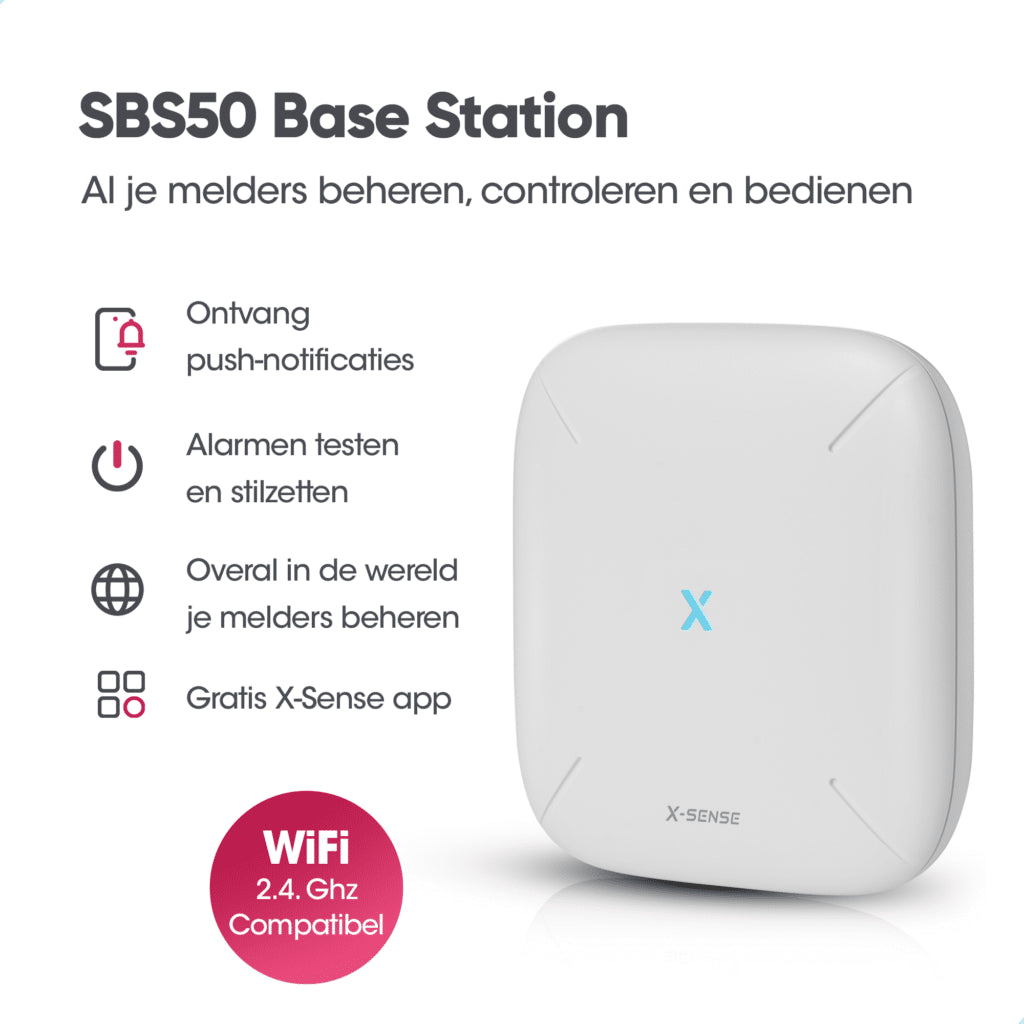 X-Sense Link+ Pro-bundel – 6 slimme rookmelders en basisstation