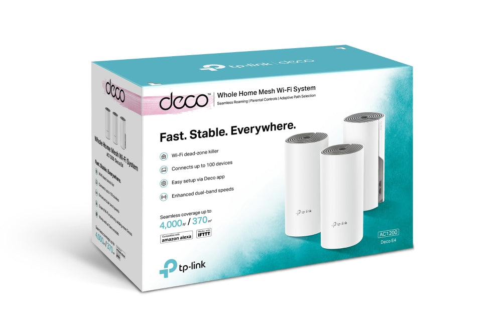 TP-Link Deco E4 - Mesh Wifi - 3-Pack - Wit