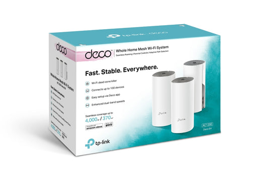 TP-Link Deco E4 - Mesh Wifi - 3-Pack - Wit