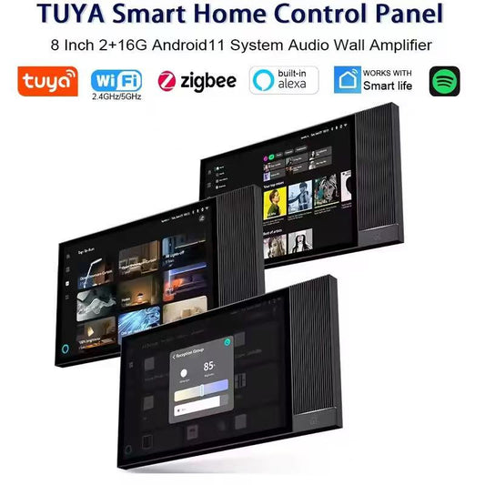 8-inch slimme Zigbee-gateway multifunctionele achtergrondmuziek centraal bedieningsscherm stembedieningspeler voor thuis