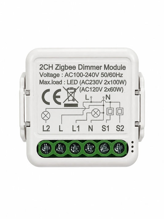 DIY Zigbee Smart Dimmer Switch Module Tuya/Smartlife APP Afstandsbediening Tweeweg compatibel met Alexa Google Home Spraakbesturing