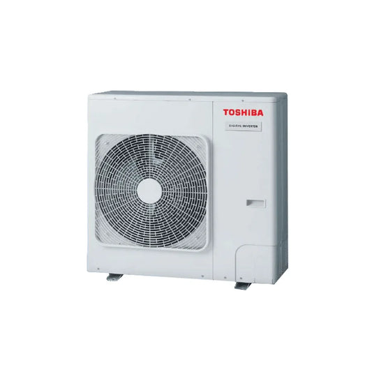 Toshiba 4M27U multisplit buitenunit – 4 poorten 8 kW (3,5 kW binnenunit + Toshiba Haori 4,6 kW binnenunit)